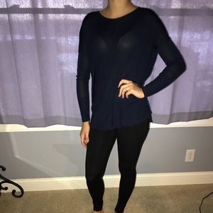 Long sleeve blue top
